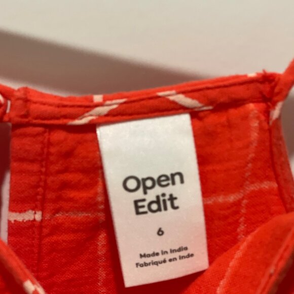 OPEN EDIT NORDSTROM Girls Printed Wide Leg Organic Cotton Jumpsuit Size 6 - Picture 6 of 6